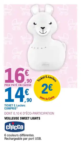 E.Leclerc Veilleuse sweet lights offre