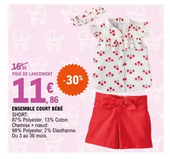E.Leclerc Ensemble court bébé offre