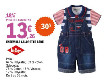 E.Leclerc Ensemble salopette bébé offre