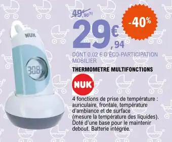 E.Leclerc Thermometre multifonctions offre