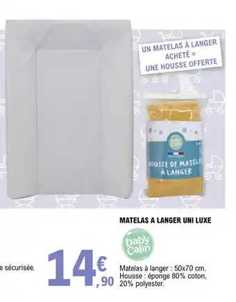 E.Leclerc Matelas a langer uni luxe offre