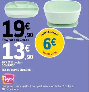 E.Leclerc Set de repas silicone offre