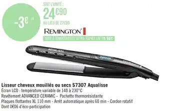 Géant Casino Lisseur cheveux mouillés ou secs S7307 aqualisse offre