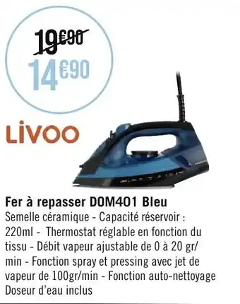 Fer à repasser DOM401 bleu
