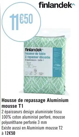 Géant Casino Housse de repassage aluminium mousse T1 offre