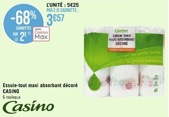 Géant Casino Essuie-tout maxi absorbant décoré CASINO offre