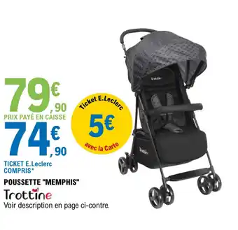 E.Leclerc Poussette "MEMPHIS" offre