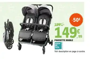 Promo Poussette double chez E.Leclerc