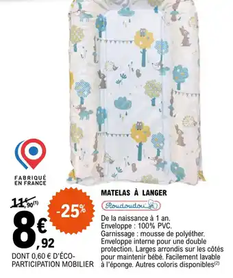 E.Leclerc Matelas à langer offre