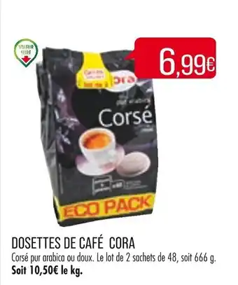 Match Dosettes de café CORA offre