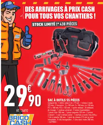 Brico Cash Sac à outils 55 pièces offre
