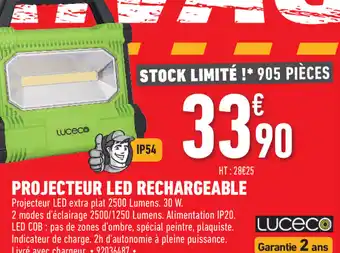 Brico Cash Projecteur led rechargeable offre