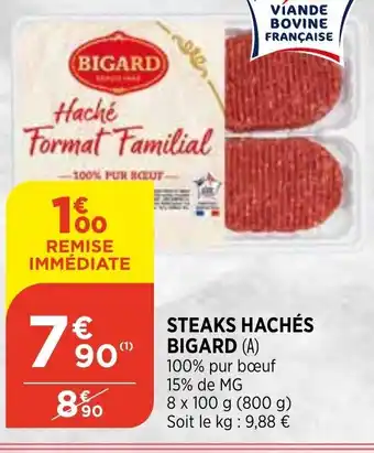 Bi1 Steaks hachés bigard offre