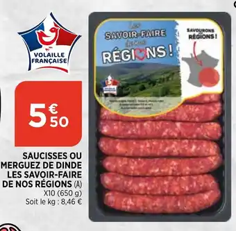 Saucisses ou merguez de dinde
