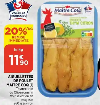 Aiguillettes de poulet
