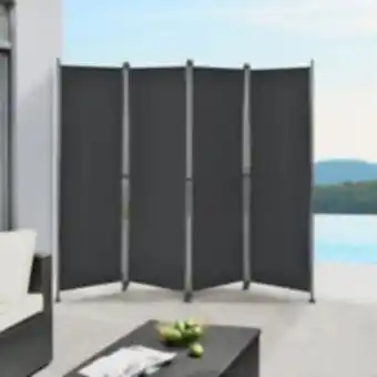 Brise-vue modica à 4 panneaux polyester 215 x 170 cm bleu foncé [pro.tec]