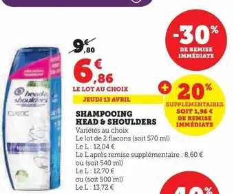 U Express Shampooing head & shoulders offre