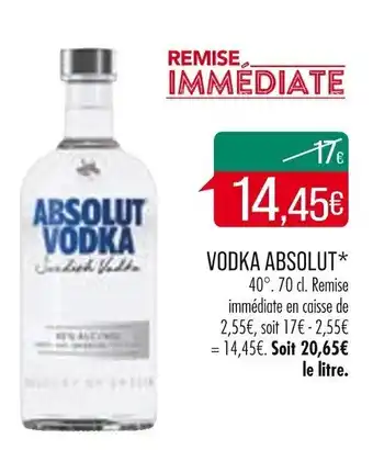Match Vodka Absolut offre