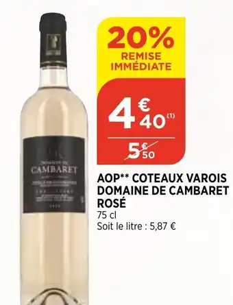 Bi1 AOP coteaux varois domaine de cambaret offre