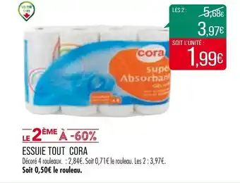 Match Essuie Tout Cora offre