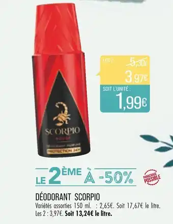 Match Déodorant Scorpio offre