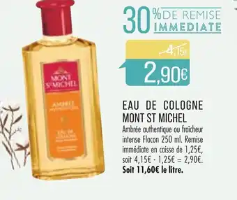Match Eau de Cologne Mont St Michel offre
