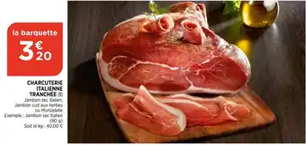 Charcuterie italienne tranchée