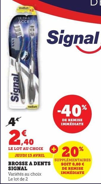 U Express Brosse a dents signal offre