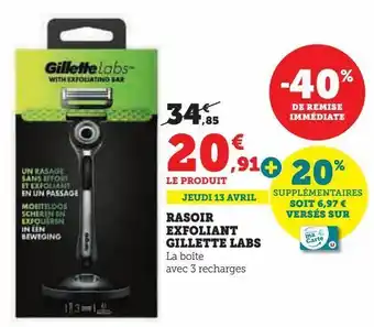 Rasoir exfoliant gillette labs
