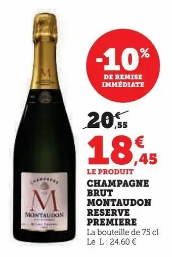 Champagne brut montaudon reserve premiere