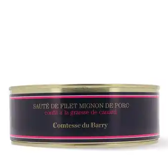 Comtesse du Barry Filet mignon de porc en médaillon confit à la graisse de canard offre