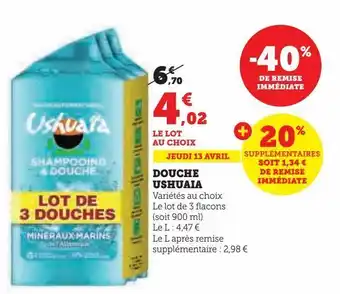 U Express Douche ushuaia offre