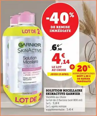 Solution micellaire skinactive garnier