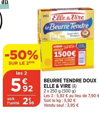 Bi1 Beurre tendre doux elle & vire offre