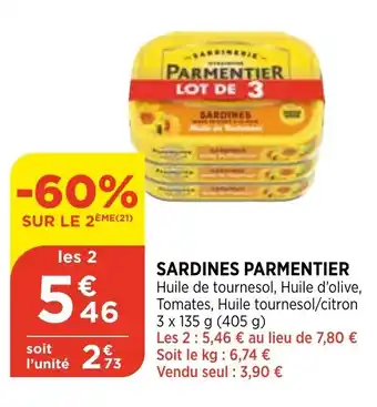 Bi1 Sardines parmentier offre