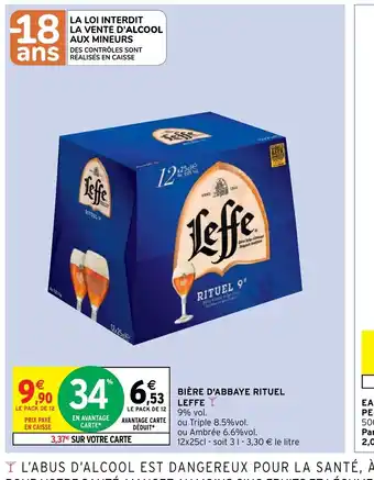 Intermarché Express Biere d'abbaye rituel leffe offre