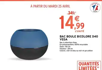 Intermarché Express Bac boule bicolore D40 vega offre