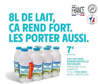 Intermarché Express Lait UHT demi-écrémé bouteille paturages offre