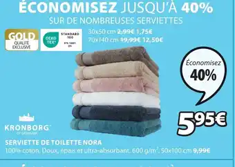 JYSK Serviette de toilette nora offre