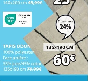 JYSK Tapis odon offre