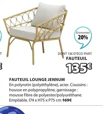 JYSK Fauteuil lounge jennum offre