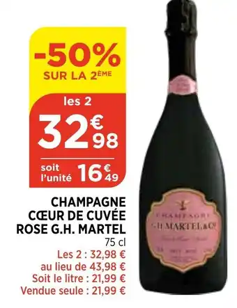 Bi1 Champagne cœur de cuvée offre