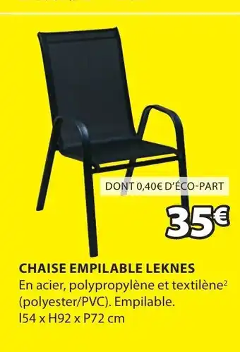 JYSK Chaise empilable leknes offre
