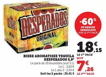 Super U Biere aromatisee tequila desperados 5,9° offre