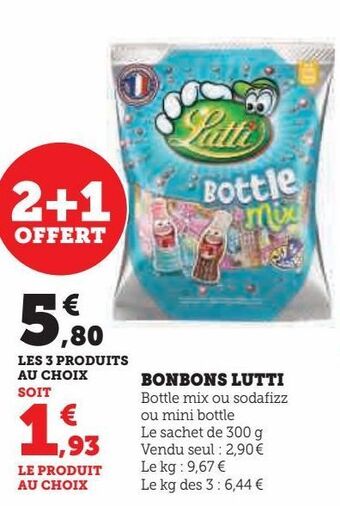 Super U Bonbons lutti offre