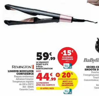 Lisseur boucleur confidence remington