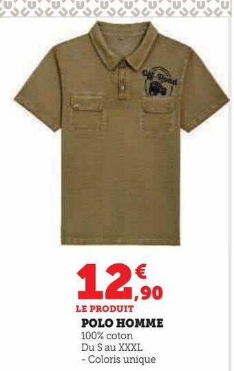 Super U Polo homme offre