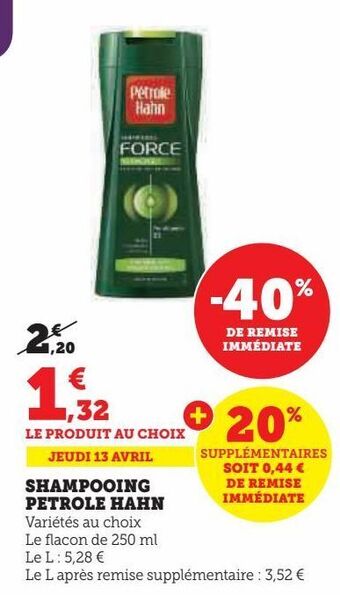 Hyper U Shampooing petrole hahn offre