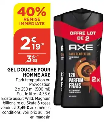 Bi1 Gel douche pour homme axe offre