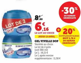 Hyper U Gel vivelle dop offre